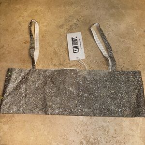 12th Tribe Rhinestone Crop Top New With Tags